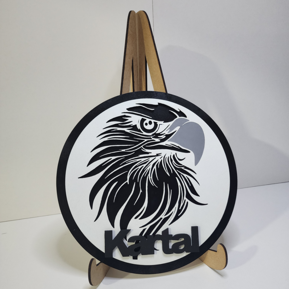 Kartal Temalı İsme Özel Bebek Kapı Süsü