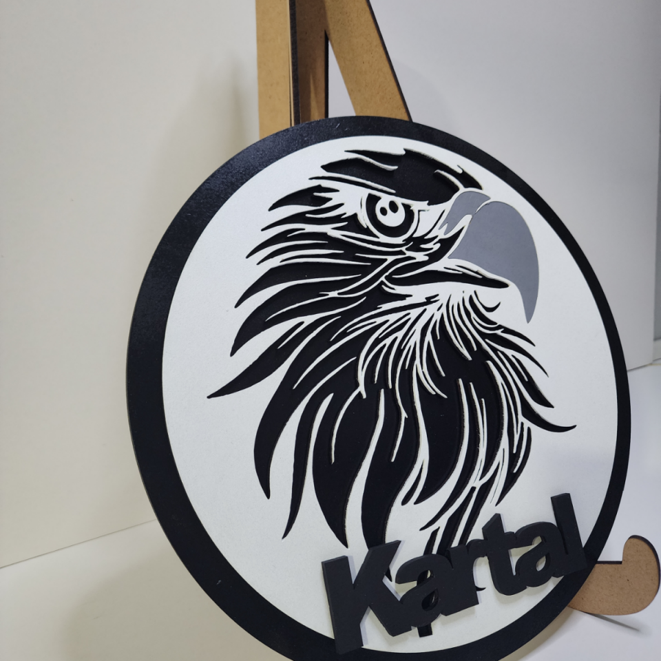 Kartal Temalı İsme Özel Bebek Kapı Süsü