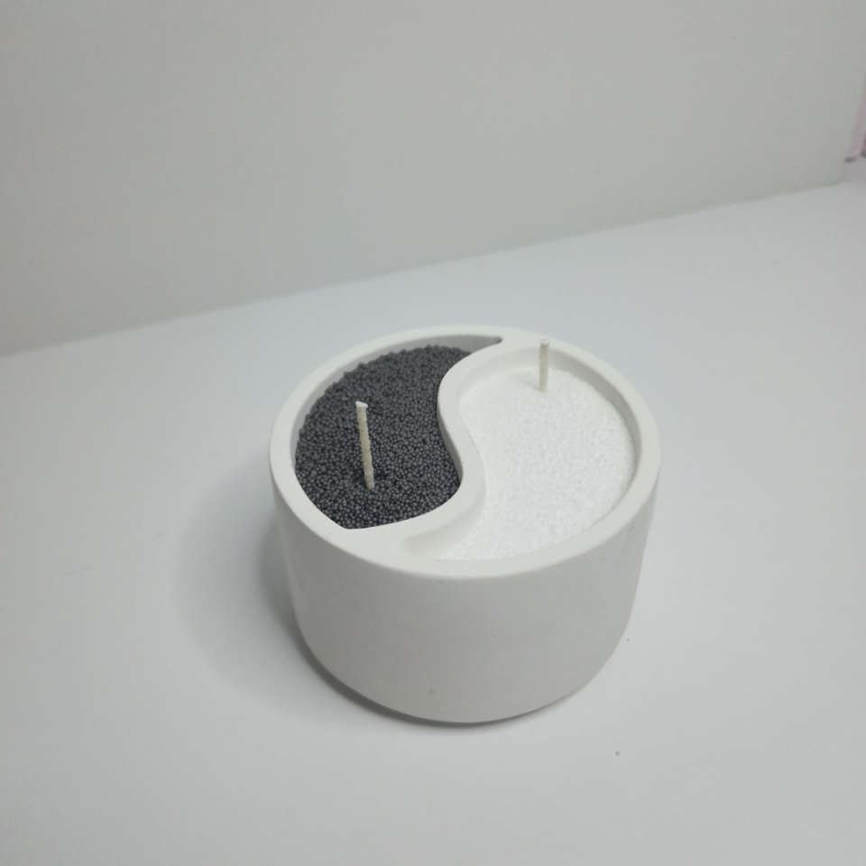 Yin Yang İnci Mum Seti & Kibrit Kutusu Hediye